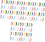 Healeved 120 Pcs Frame Glasses Tips Silicone Glasses Ear Grip Eyeglasses Temple Sleeve Glasses Ear Hooks Fixed Ear Hook Eyewear Leg Stopper Circle Glasses Large Protective Cover Silica Gel