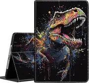 [SOTWONSO] Case for Samsung Galaxy Tab A9 Plus 11 Inch 2023, Durable Shockproof Protective Cover for Samsung Tablet A9+ 11" / 10.9" (SM-X210/X216/X218)，Watercolor Dinosaur
