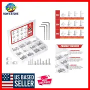 Versatile 600-Pc T-Nut Assortment - M3, M4, M5 & Hex Button Screws Included