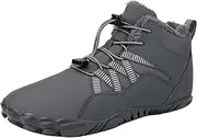 JMEDIC Hiking Barefoot Shoes,Non-Slip Hiking Boot | Wide Toe Box Shoes, Hiking Boots, Winter Barefoot Shoes, Thermal Shoes, Mountaineering Shoes Gray