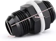 JIAX AN6 AN8 AN10 AN12 Flare Fuel Cell Bulkhead Fitting with Washer Black Auto Parts(AN12)