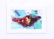 IRON MAN Art LE 17/50 by David Weisberg Signed Numbered Matted Print Marvel COA