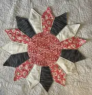 Handmade Quilted Table Runner/Topper ~ 29" ~ Pink and Greys