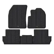 TRAVALL All Weather Floor Mats for Peugeot 3008 2016-2014 Premium Black Rubber