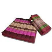Meditation Cushion w Seating Block Set Natrual Kapok Fibre Filled