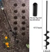 Garden Auger Spiral Drill Bit Gardening Flower Planter Earth Drill Planting Hole