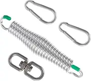 POPETPOP 1Set Hammock Swing Spring Heavy Duty Stainless Steel Hook with Swivel Easy Installation for Outdoor Swinging Chairs Low Noise Vibration Reliable Durable