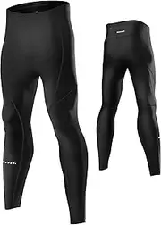 [INBIKE] Men's Compression Pants,Gym Leggings with Pocket Sport Base Layer,Thermal Running Cycling Tights Pants