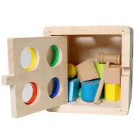 在飛比找蝦皮購物優惠-寶寶積木 形狀配對盒 敲球智力盒 顏色認知 形狀認知 積木 