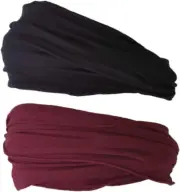 CHARM Mens Bandana Head Wrap - Womens Elastic Headband Japanese Long Hair Dre...