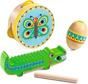 Djeco DJ06031 Animambo Wooden Percussion Musical Set
