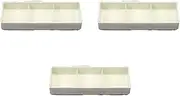 Set of 3, Izumiju Bento Box, 3 Compartments, Light Wood, Inside Light Cream [Shokado]