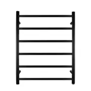 Electric Heated Towel Rack Stainless Rail Clothes Warmer Round Black