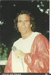 ⭕VTG card pocket calendar 1985 JULIO IGLESIAS Portugal group music singer