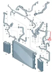 NEW AUDI RS3 ENGINE CONNECTOR PIPE BRACKET 8J0121264G (for: Audi)