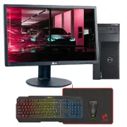 Dell T1700 Entry Gaming Desktop Bundle Xeon E3-1220v3 3.1GHz 256GB 8GB RAM GT 730 + 24" Monitor - Refurbished