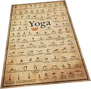 Decorative Yoga Posture Canvas Art Unframed Wall Decor for Home Delicate Yoga Poses Poster Replaceable Wall Accessory for Bedroom Living