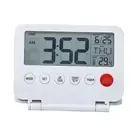 Compact Alarm Clock Battery Operated Clock Bedside Clock Multifunctional Display