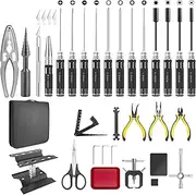 RC Station RC Tool Kit 26in1 RC Car Tool Kit Multi RC Tools Screwdriver Pliers Set Flat, Phillips, Hex, RC Car Tool Set Box for RC Car Drone Airplane Boat Multirotors Quadcopter Helicopter
