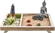 Zen Garden for Desk,Sand Garden Meditation Crafts Miniature Japanese Accent - Tabletop Meditation Zen Decor for Entryway, Home Living Room, Business Workplace