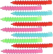 VICASKY Plastic Flexible Perm Rod 60pcs Spiral Perm Rod Set Hair Roller for Women Curling Replacement Random Color