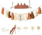 First Birthday Highchair Banner - Smash Cake Banner Highchair, Cake Smash Photo Prop | Versatile Happy Birthday Banner Party Decorations, Cake Decoration