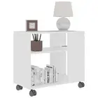 Modern Engineered Wood Rolling Wheeled Bedside Table Mobile Nightstand 70x35cm