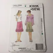 Kwik Sew 3062 Size xs-xl Misses' Skirt Tops