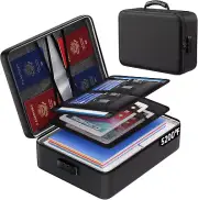 5200°F Fireproof Document Bag with Lock, 8 Layers Portable File Organizer