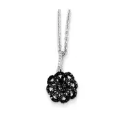 Sterling Silver Black Diamond Pendant