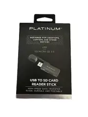 Platinum UHS-I USB 3.2 Gen 1 Memory Card Reader for desktop laptop chromebook