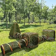 6 in 1 Outdoor Cat Enclosure, Outdoor Indoor Cat Enclosure Playpen, Play House for Outside with Bag, Enclosed Patio Balcony Yard Play Pen Kitten Small Dog Puppy Rabbit