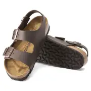 BIRKENSTOCK MILANO DARK BROWN MEDIUM/NARROW WIDTH MEN'S WOMEN'S SANDALS BIRKOFLO