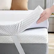 SINWEEK 2 Inch Gel Memory Foam Mattress Topper Twin Size, Ventilated High Density Pad for Back Pain, Bed Topper with Removable Soft Cover, CertiPUR-US Certified