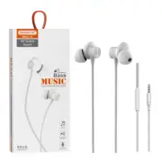 Somostel SMS-CJ15 3.5mm In-Ear Stereo Headset Headphone earbuds with Mic WHITE