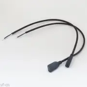100pcs 0.3M/1ft Micro 5pin USB Female Jack 2 wires Power Pigtail Cable DIY Black