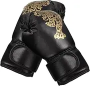 Abaodam 1Pair Breathable Boxing Gloves for Durable PU Training Mitts for Sparring Protective Hand Pads for Youth Black for Boys
