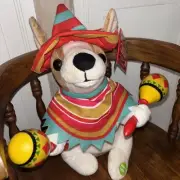 VTG Animated Chihuahua Dog Mariachi Sings La Bamba w Maracas Motion NWT Tested!