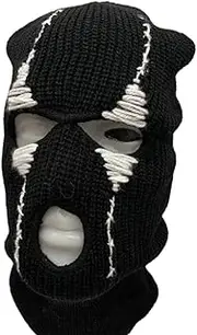 [ROYALEAD] Balaclava Distressed Halloween Funny Balaclava Face Mask Scary Balaclava Hooded Party Hat Knitted Hat Beanies