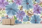 3D Floral Seamless Wallpaper Wall Mural Removable Self-adhesive 641