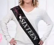 Sweet Sixteen Sash Sweet 16 Party Birthday Girl Party Sash