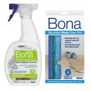 Bona Micro Fiber Deep Clean Pad & 1L Deep Cleaner Trigger Spray for Hard Surface