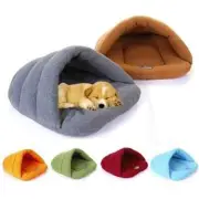Pet Dog Cave Bed Thick Fleece Warm Soft Slipper Shape Beds Tent Sleeping Mats US