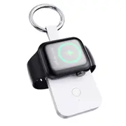 White ChargeCore Power Bank for Apple Watch - 1000mAh, Sleek Keyring Design, Perfect for On-the-Go Charging