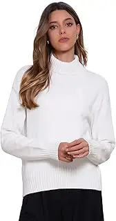 [Allegra K] Turtleneck Sweater for Women's Long Sleeve 2025 Fall Winter Casual Pullover Knit Top
