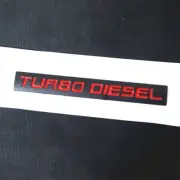 1x Matte Black TURBO DIESEL Red Metal Badge Emblem Decal Sticker 3D Racing Motor (for: Renault)