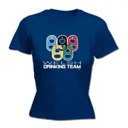 Alcohol Welsh Drinking Team Rings - Funny Novelty Womens T-Shirt T Shirt Tshirt