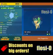 6IV Shiny Leafeon Pokemon Scarlet and Violet