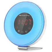 Alarm Clock, SMARTRO 2018 Digital Alarm Clock Radio with Colored Sunrise Simulat