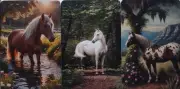 Swap cards Modern playing card back set of 3 Gorgeous Horses